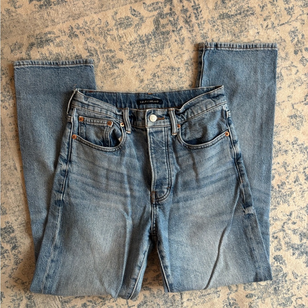 Lucky Brand High Rise 90s Loose Blue Jeans